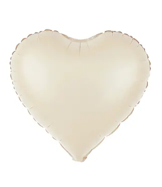 PartyPal Folieballon hart Nude / Creme | 40 cm