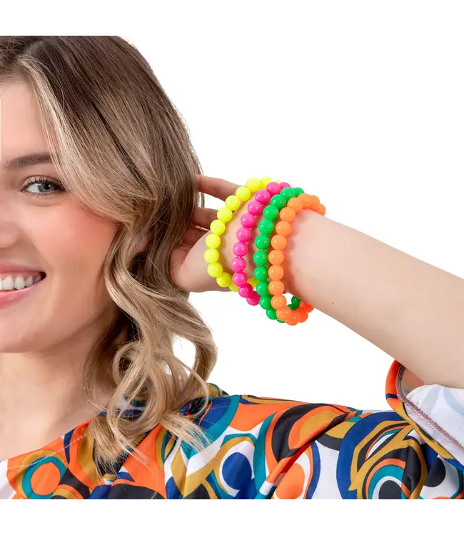 Armbanden NEON Disco 80's | 4 stuks