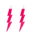 Oorbellen lightning pink | 12 cm