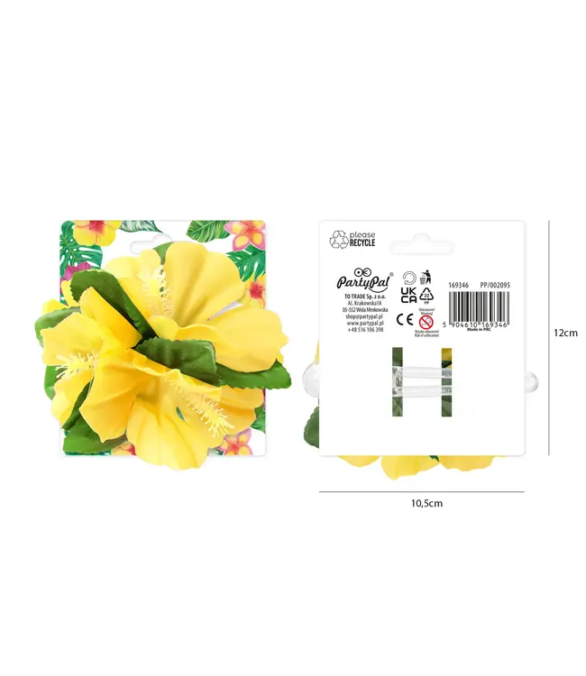 Haarclip Hawaii geel