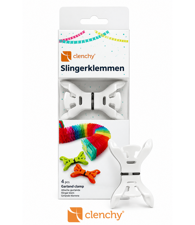 Slingerklemmen clenchy | 4 stuks | ZONDER punaises
