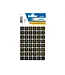 Stickers Getallen 0-9 Goud op Zwart | 13x13mm 96 stuks