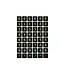 Stickers Getallen 0-9 Goud op Zwart | 13x13mm 96 stuks