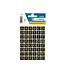 Stickers Letters A-Z Goud op Zwart | 13x13mm 96 stuks
