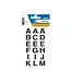 Stickers Letters A-Z Zwart |  36 stuks 20x20mm