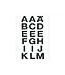 Stickers Letters A-Z Zwart |  36 stuks 20x20mm