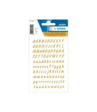 Feestdeco Stickers Letters A-Z Goud | 8mm 238 stuks