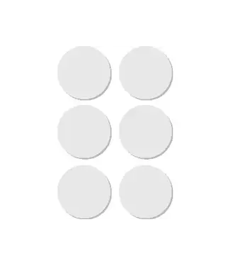 Feestdeco stickers Ronde stickers Ø32mm Wit | 36 stuks