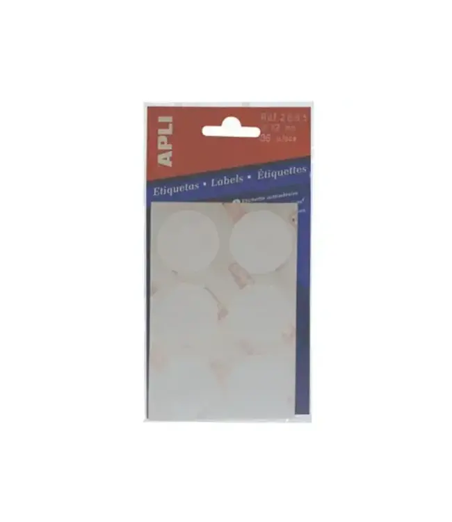 Ronde stickers Ø32mm Wit | 36 stuks