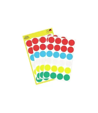 Feestdeco Etiketten rond Ø18mm assorti | 96 stuks
