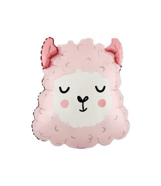 GoDan Folieballon alpaca roze | 36 x 41cm