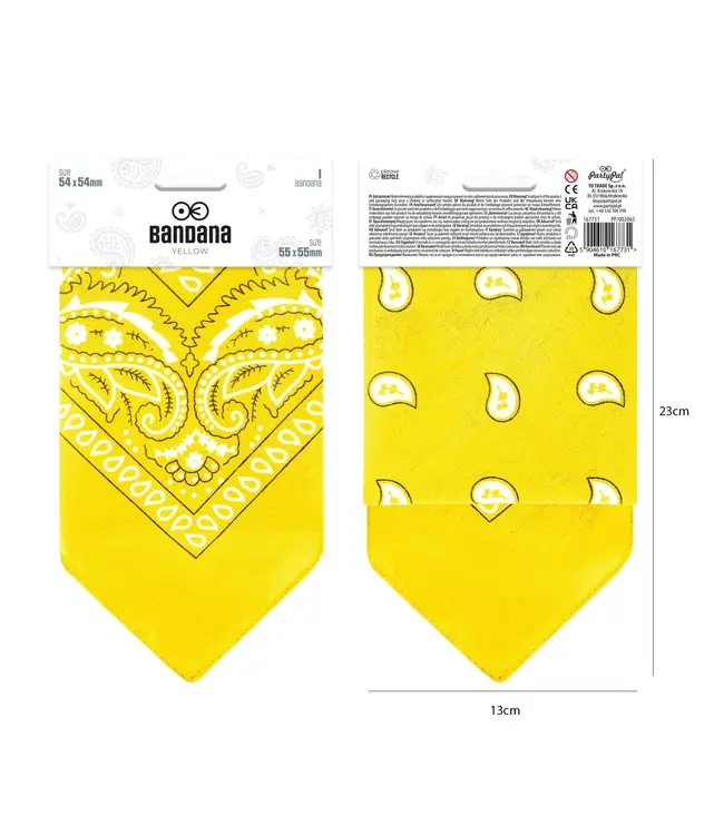 Bandana geel | 54 x 54 cm