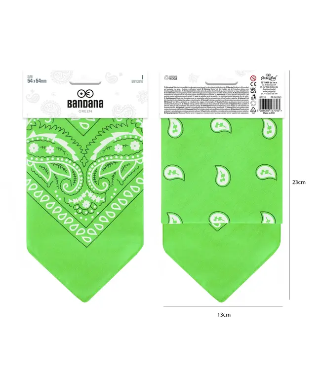 Bandana groen | 54 x 54 cm