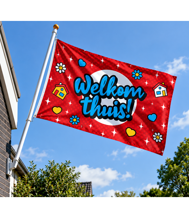 XXL vlag Welkom thuis | 150 x 90 cm