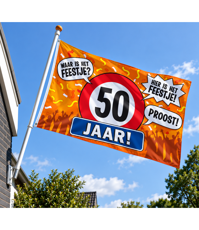 XXL vlag 50 jaar | 150 x 90 cm
