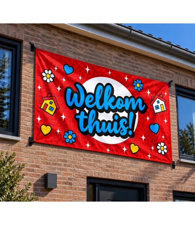 XXL vlag Welkom thuis | 150 x 90 cm