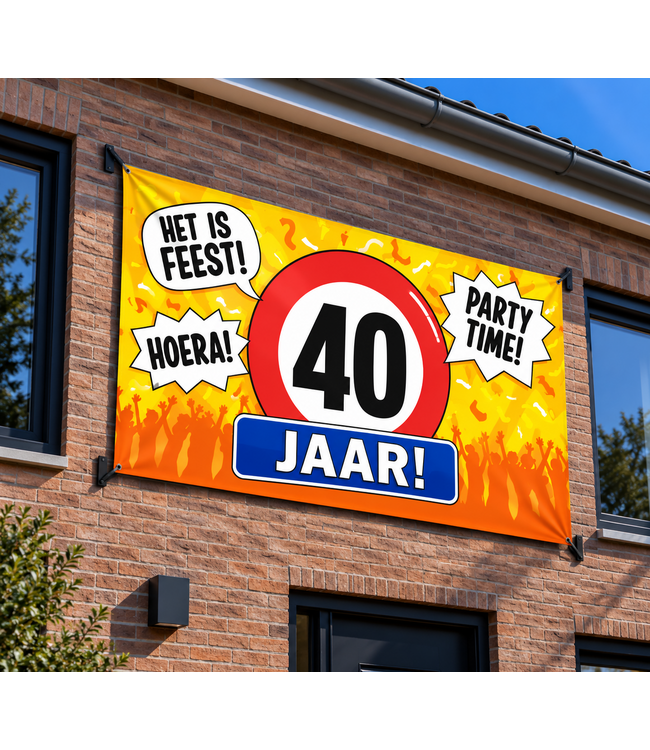 XXL vlag 40 jaar | 150 x 90 cm