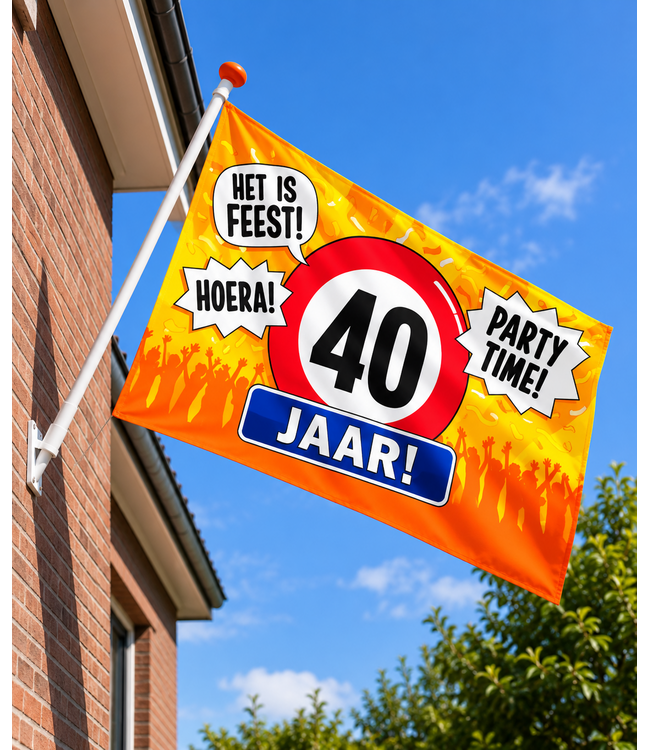 XXL vlag 40 jaar | 150 x 90 cm