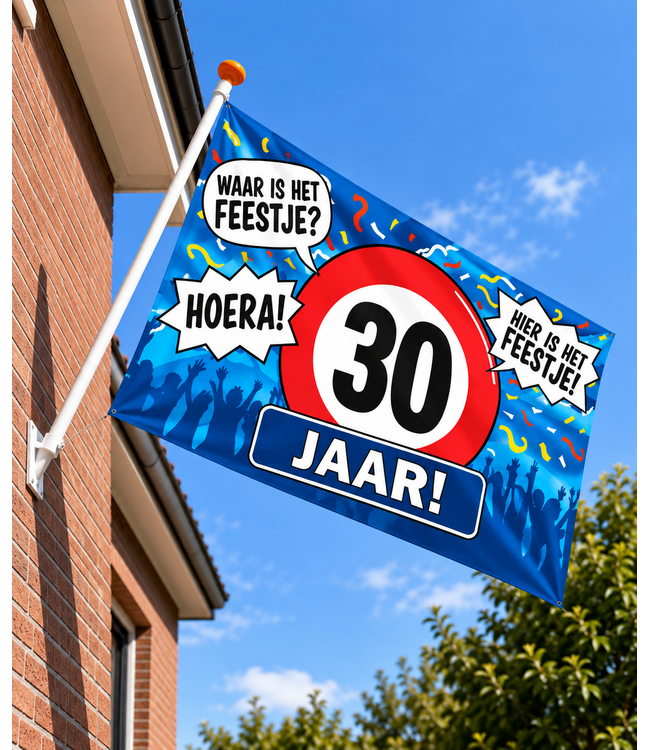 XXL vlag 30 jaar | 150 x 90 cm