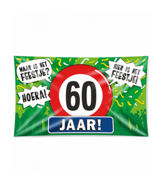 XXL vlag 60 jaar | 150 x 90 cm