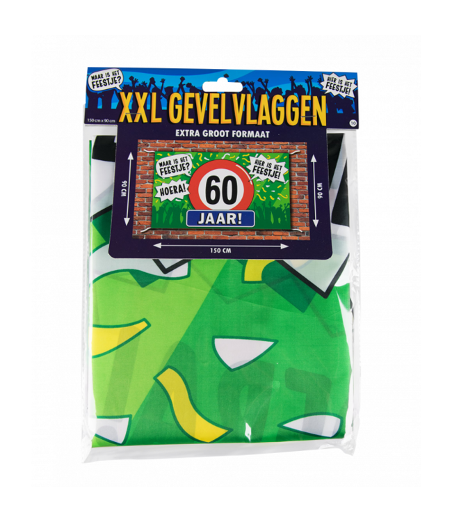 XXL vlag 60 jaar | 150 x 90 cm