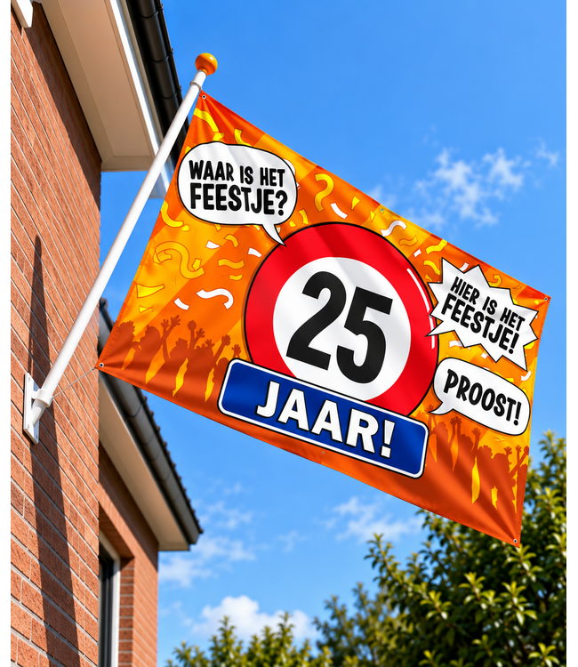 XXL vlag 25 jaar | 150 x 90 cm