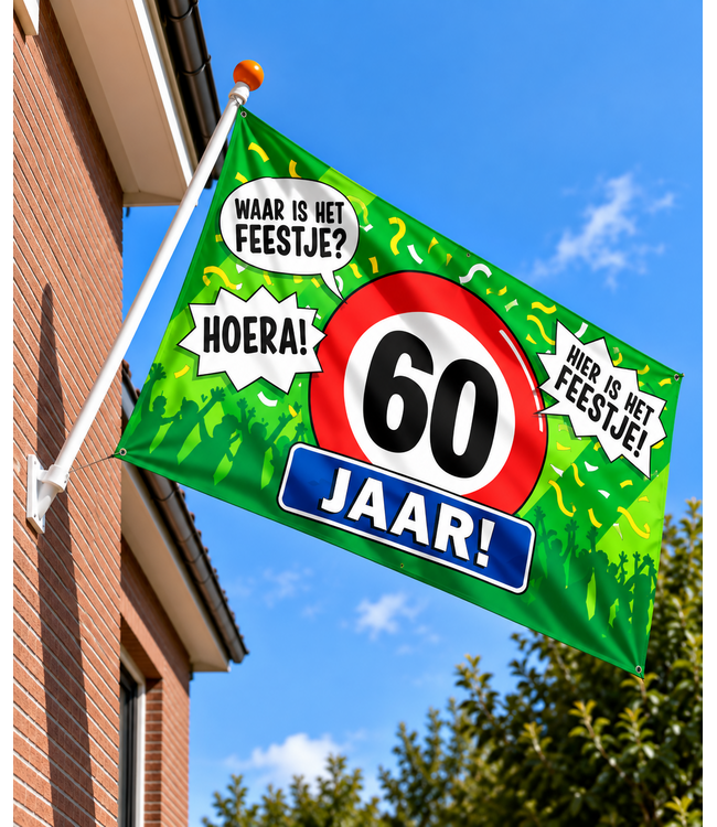 XXL vlag 60 jaar | 150 x 90 cm