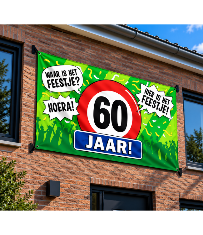 XXL vlag 60 jaar | 150 x 90 cm