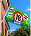 XXL vlag 18 jaar | 150 x 90 cm