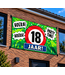 XXL vlag 18 jaar | 150 x 90 cm