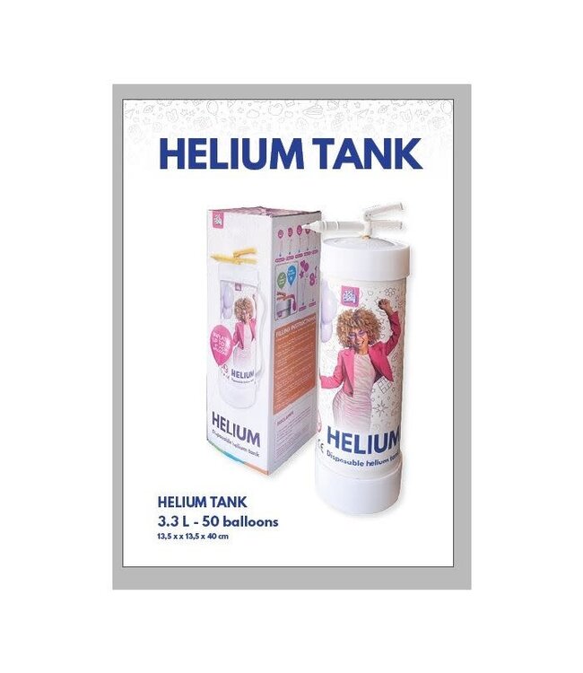 Helium Cilinder Compact 3,3l. voor 50 ballonnen