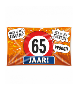 XXL vlag 65 jaar | 150 x 90 cm