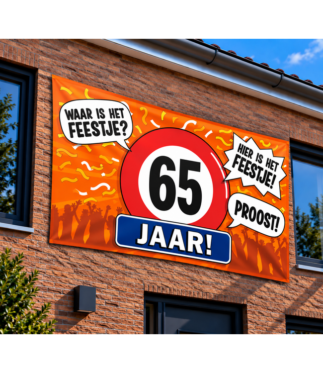 XXL vlag 65 jaar | 150 x 90 cm