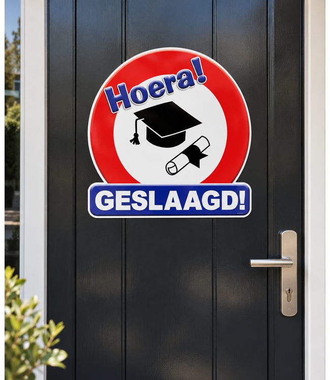 Huldeschild | Geslaagd 50x50 cm