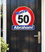 Huldebord 'Hoera 50 Abraham' | 50 x 50 cm