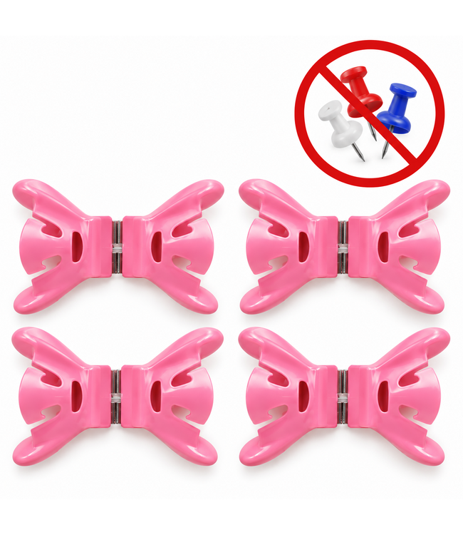 Slingerklemmen Clenchy | 4 stuks | Roze
