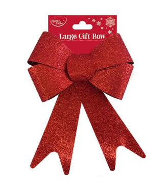 Rode Glitter Strik XL | 23 X 33 cm