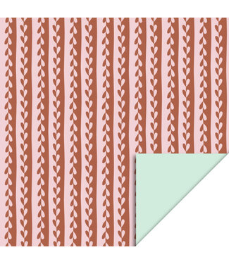 House of Products Cadeaupapier Hearts Mini - Pastel Mint | 70cm x 3m