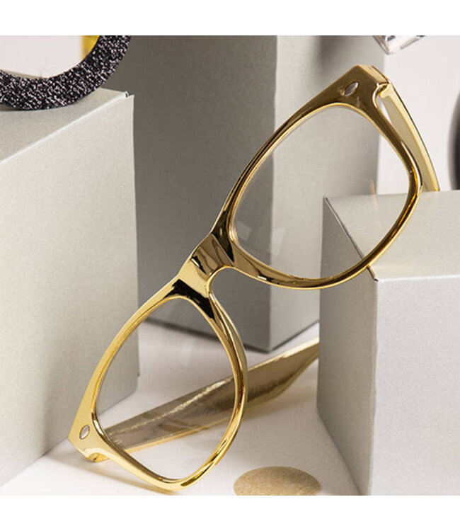 Feestbril metallic goud