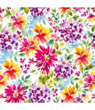 Brauns Cadeaupapier Bloemen kleurrijk | 2mx70cm