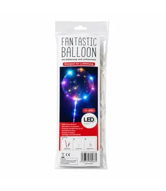 Feestdeco Ballon met stok LED | 30 cm