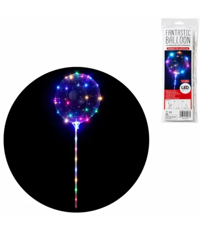 Ballon met stok LED | 30 cm