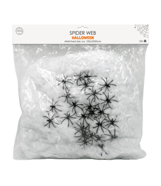 Fiesta Spinnenweb wit 500 g met 25 spinnen