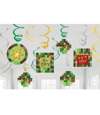 Amscan Swirls Minecraft | 12 stuks