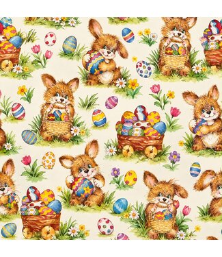 Brauns Cadeaupapier Schattige Paashaas | 70cmx2m