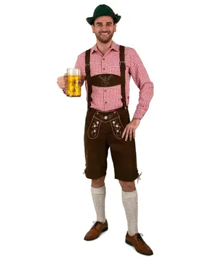 Tiroler broek kort donker bruin | Maat 54