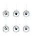 Discoballen zilver 7cm | 6 stuks