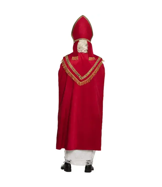 Kostuum Sinterklaas | Maat L/XL | Mijter, stola, mantel met kraag, habijt