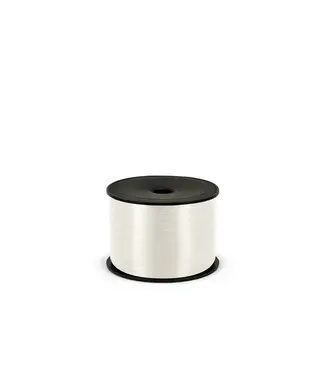 PartyDeco Cadeaulint wit | 5mmx90m