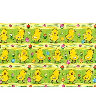 Brauns Cadeaupapier vrolijke kuikens | 70cmx2m